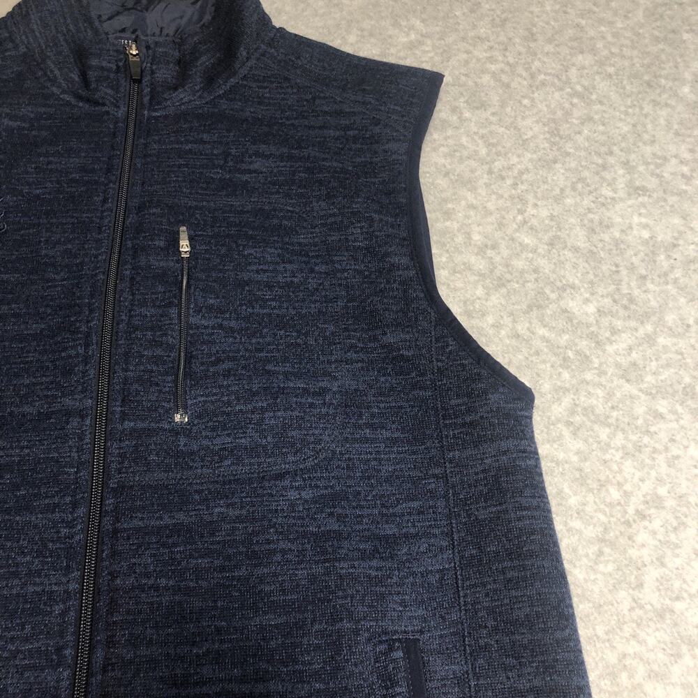 Johnnie-O West Coast Prep Vest Mens Large Heathered Blue Atlanta Braves Logo - Picture 3 of 10